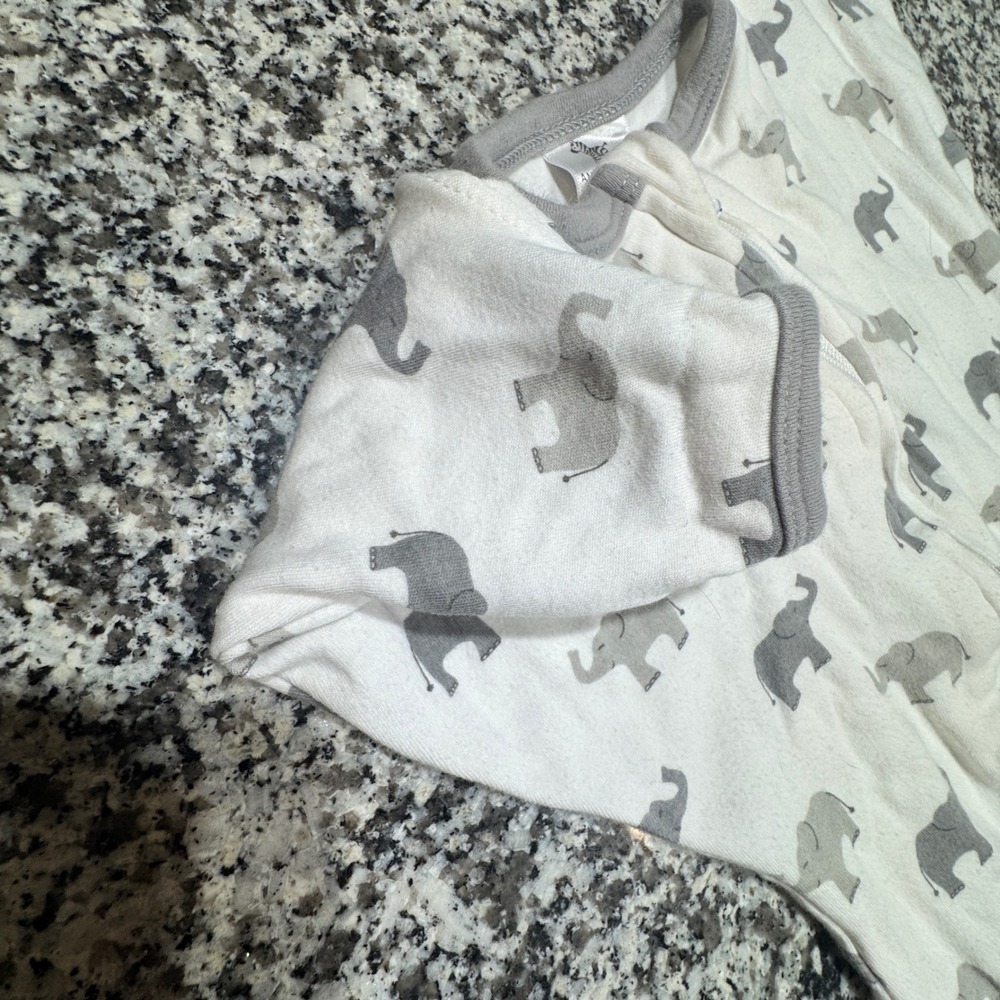Amazing Baby Transitional Arms Up Swaddle Sack Kids Medium 3-6M Elephant Cotton‎ - Picture 3 of 7